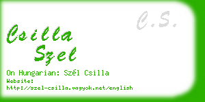 csilla szel business card