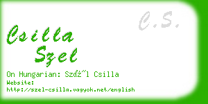 csilla szel business card